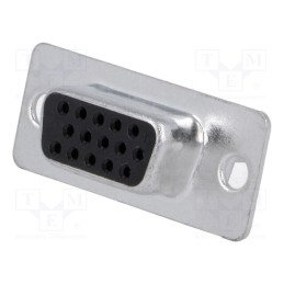 1 pcs x MH CONNECTORS - MHHDS15-F-T-B-S - D-Sub HD, PIN: 15, plug, female, for cable, soldering