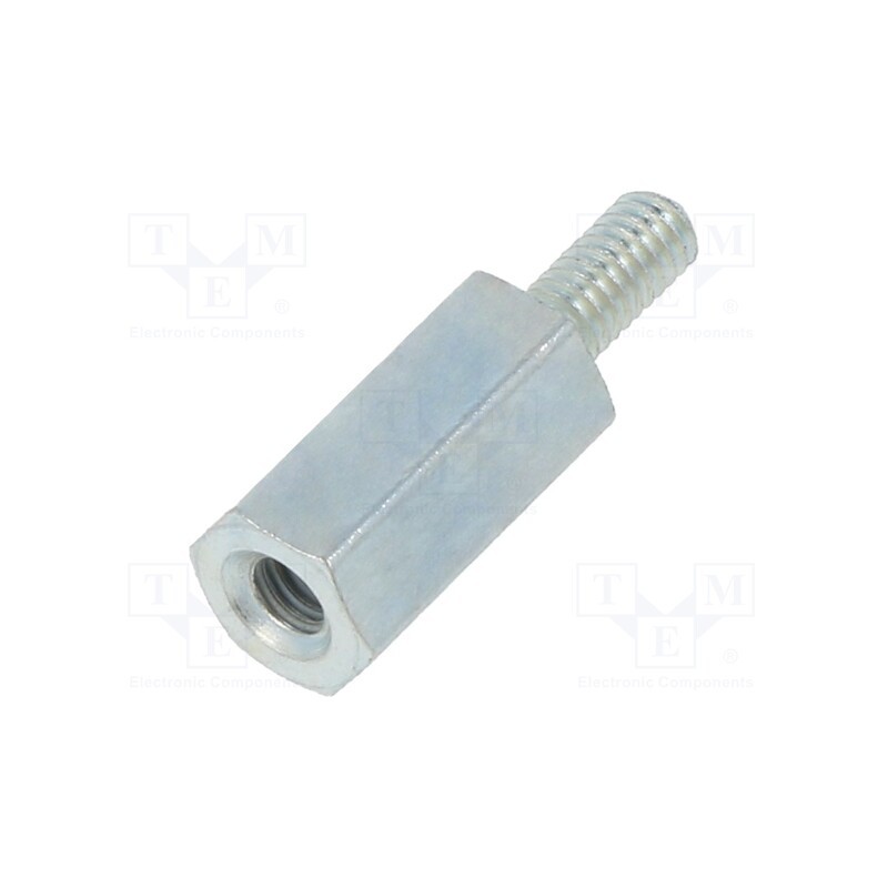 10 pcs x DREMEC - 222X10 - Screwed spacer sleeve, 10mm, Int.thread: M2,5, Ext.thread: M2,5