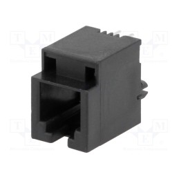 1 pcs x NINIGI - RJ9PU - Socket, RJ9, PIN: 4, with step, gold-plated, Layout: 4p4c, THT