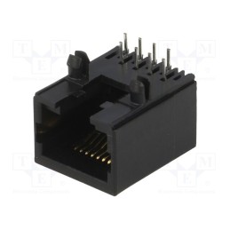 1 pcs x KEYSTONE - 943 - Socket, RJ45, PIN: 8, Layout: 8p8c, on PCBs, THT, angled 90°
