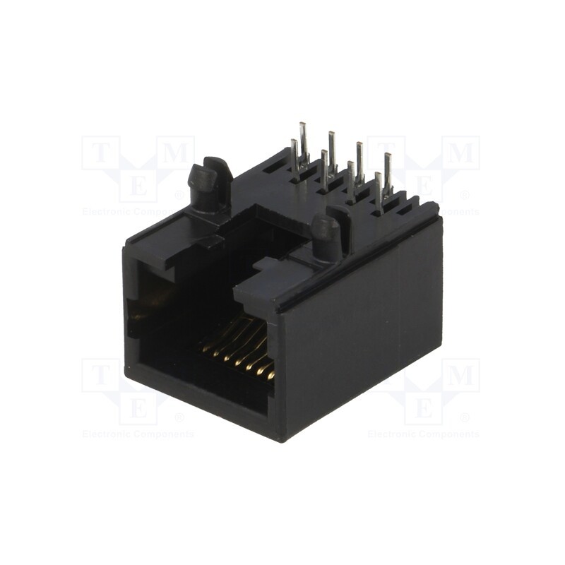 1 pcs x KEYSTONE - 943 - Socket, RJ45, PIN: 8, Layout: 8p8c, on PCBs, THT, angled 90°