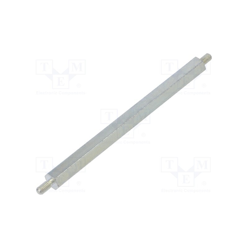 10 pcs x DREMEC - 427X100 - Screwed spacer sleeve, 100mm, Ext.thread: M4, hexagonal, steel