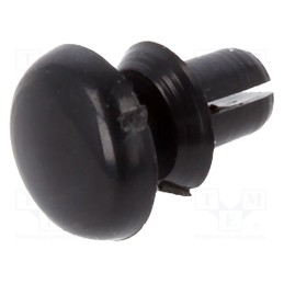10 pcs x DREMEC - 8G4012.0X1.2B - Rivet, polyamide, L.rivet: 2.4mm, Panel cutout diam: 2.1mm, black