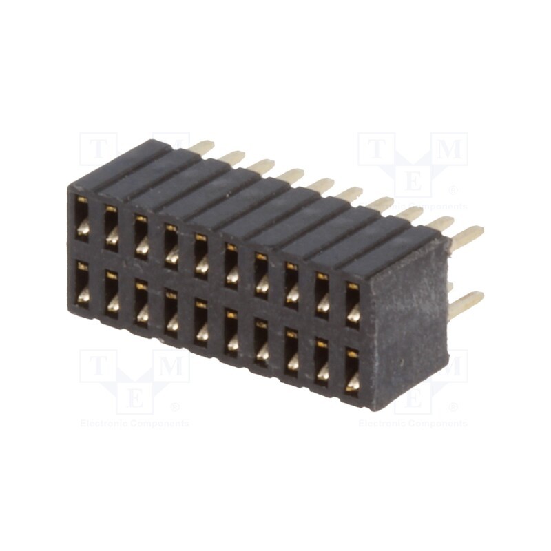 1 pcs x CONNFLY - DS1065-08-2*10S8BV - Socket, pin strips, female, PIN: 20, straight, 1.27mm, THT, 2x10