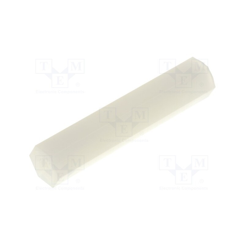 10 pcs x FIX&FASTEN - FIX-HP2-23 - Screwed spacer sleeve, hexagonal, polyamide, M2, L: 23mm