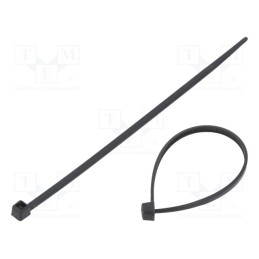 1000 pcs x BM GROUP - BMN1025M - Cable tie, L: 100mm, W: 2.5mm, polyamide, 80N, black, Ømax: 20.5mm