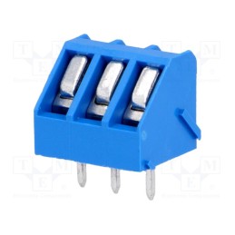 1 pcs x NINIGI - TB-5.0-K45-3/BL - PCB terminal block, angled 45°, 5mm, ways: 3, on PCBs, 2.5mm2, 16A