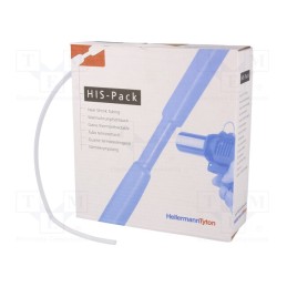 1 pcs x HELLERMANNTYTON - 300-30323 - Heat shrink sleeve, 2: 1, 3.2mm, L: 10m, transparent