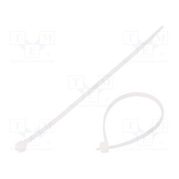 1000 pcs x BM GROUP - BMB1225M - Cable tie, L: 120mm, W: 2.5mm, polyamide, 80N, natural, Ømax: 27mm