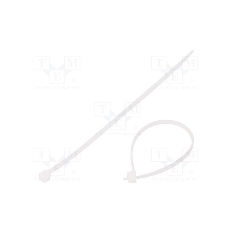 1000 pcs x BM GROUP - BMB1225M - Cable tie, L: 120mm, W: 2.5mm, polyamide, 80N, natural, Ømax: 27mm