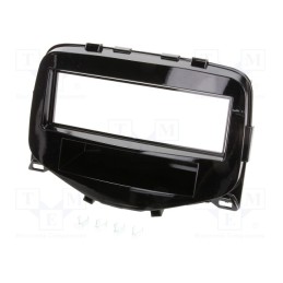 1 pcs x PER.PIC. - MA90018 - Radio frame, Citroën,Peugeot,Toyota, 1 DIN, black gloss