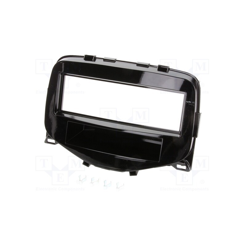 1 pcs x PER.PIC. - MA90018 - Radio frame, Citroën,Peugeot,Toyota, 1 DIN, black gloss