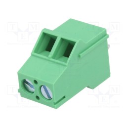 1 pcs x DEGSON ELECTRONICS - DG504-5.08-02P-14-00AH - PCB terminal block, angled, 5.08mm, ways: 2, on PCBs, 2.5mm2, 18A