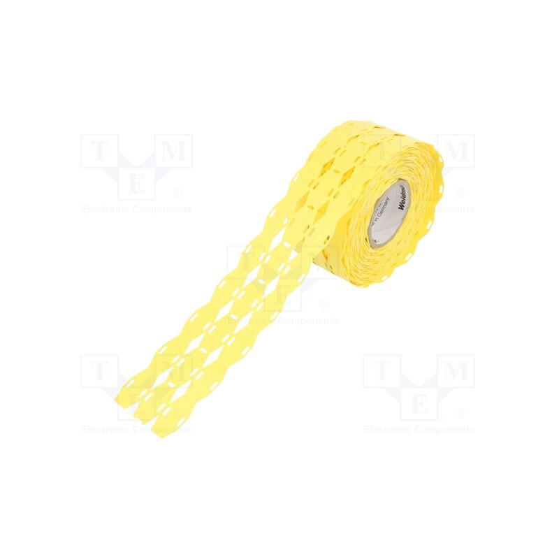 1000 pcs x WEIDMu00dcLLER - SFX 9/24 MM GE - Label, polyurethane, yellow, -40÷90°C, cable ties, UL94HB, reel