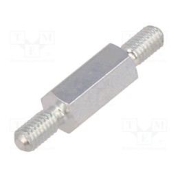 10 pcs x DREMEC - 423X10 - Screwed spacer sleeve, 10mm, Ext.thread: M3, hexagonal, steel