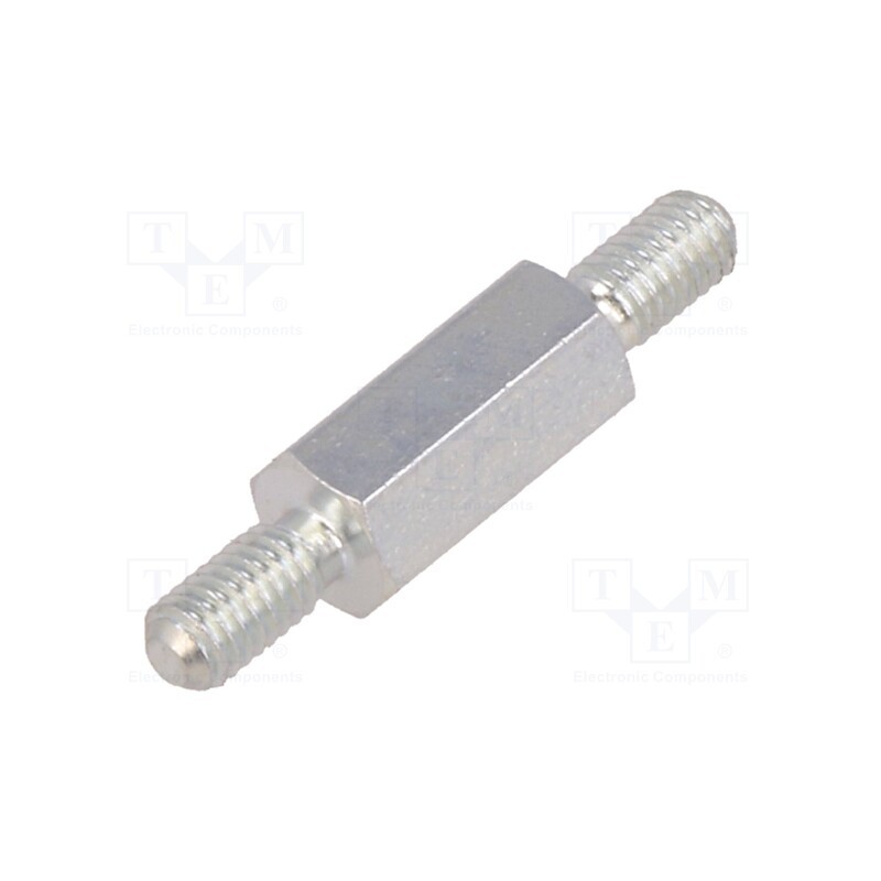 10 pcs x DREMEC - 423X10 - Screwed spacer sleeve, 10mm, Ext.thread: M3, hexagonal, steel