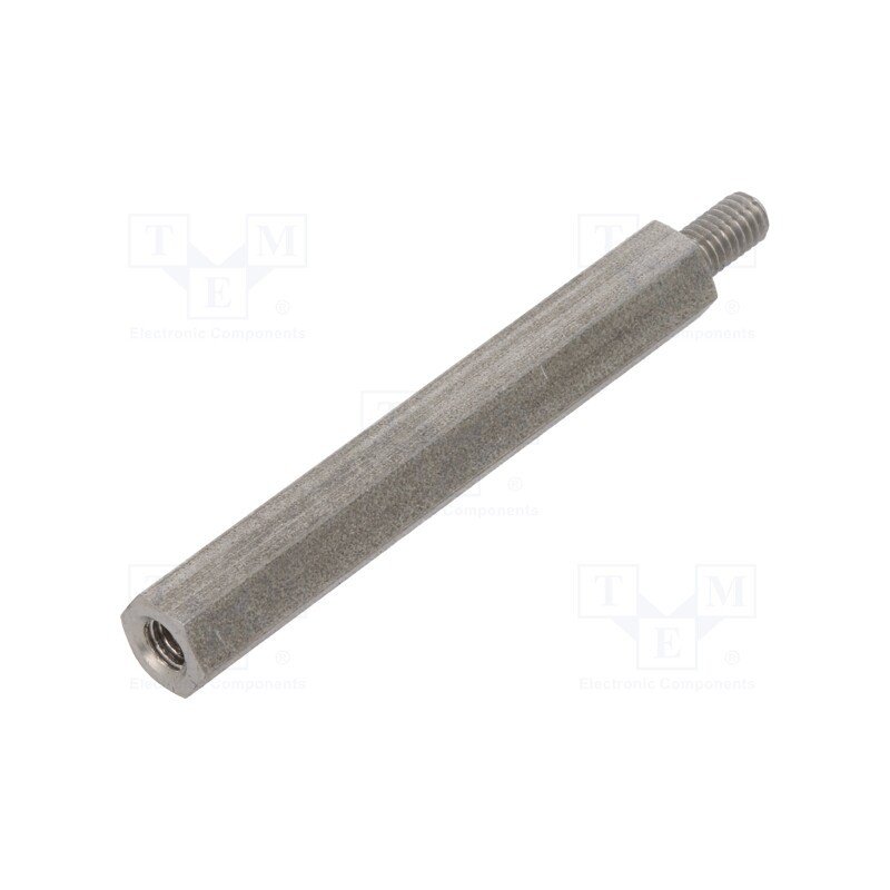 10 pcs x DREMEC - 246X50 - Screwed spacer sleeve, 50mm, Int.thread: M4, Ext.thread: M4