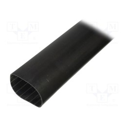 1 pcs x HELLERMANNTYTON - 323-20750 - Heat shrink sleeve, glued, 3.5: 1, 75mm, L: 1m, black