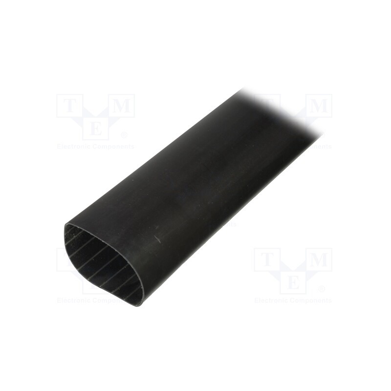 1 pcs x HELLERMANNTYTON - 323-20750 - Heat shrink sleeve, glued, 3.5: 1, 75mm, L: 1m, black