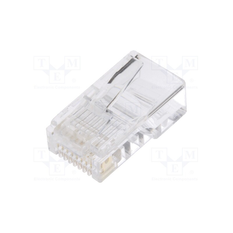 1 pcs x ENCITECH - RJ458P8CR - Plug, RJ45, PIN: 8, Layout: 8p8c, for cable, IDC,crimped
