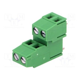 1 pcs x DEGSON ELECTRONICS - DG500B-5.08-04P-14-00A(H) - PCB terminal block, angled 90°, 5.08mm, ways: 4, on PCBs, 2.5mm2