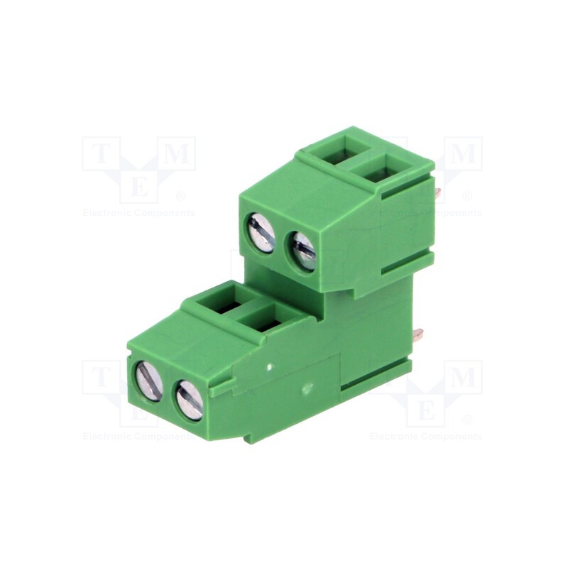 1 pcs x DEGSON ELECTRONICS - DG500B-5.08-04P-14-00A(H) - PCB terminal block, angled 90°, 5.08mm, ways: 4, on PCBs, 2.5mm2