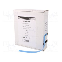 1 pcs x TASKER - BOX 9548 B - Heat shrink sleeve, glueless, 2: 1, 9.5mm, L: 5m, blue, polyolefine