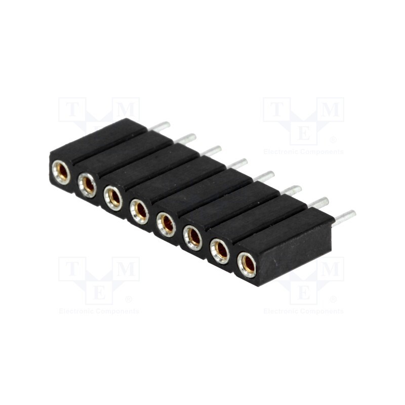 1 pcs x CONNFLY - DS1002-03-1*8131 - Socket, pin strips, female, PIN: 8, turned contacts, straight, THT