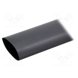 1 pcs x HELLERMANNTYTON - 323-10750 - Heat shrink sleeve, 3.5: 1, 75mm, L: 1m, black, Wall thick: 3mm