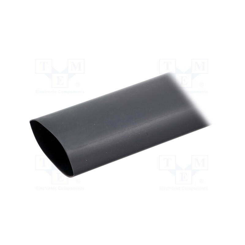1 pcs x HELLERMANNTYTON - 323-10750 - Heat shrink sleeve, 3.5: 1, 75mm, L: 1m, black, Wall thick: 3mm
