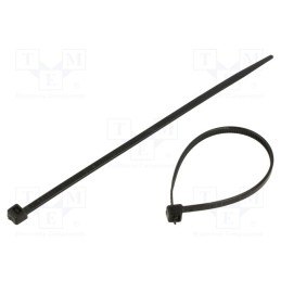 1000 pcs x BM GROUP - BMN1436M - Cable tie, L: 140mm, W: 3.6mm, polyamide, 180N, black, Ømax: 33mm