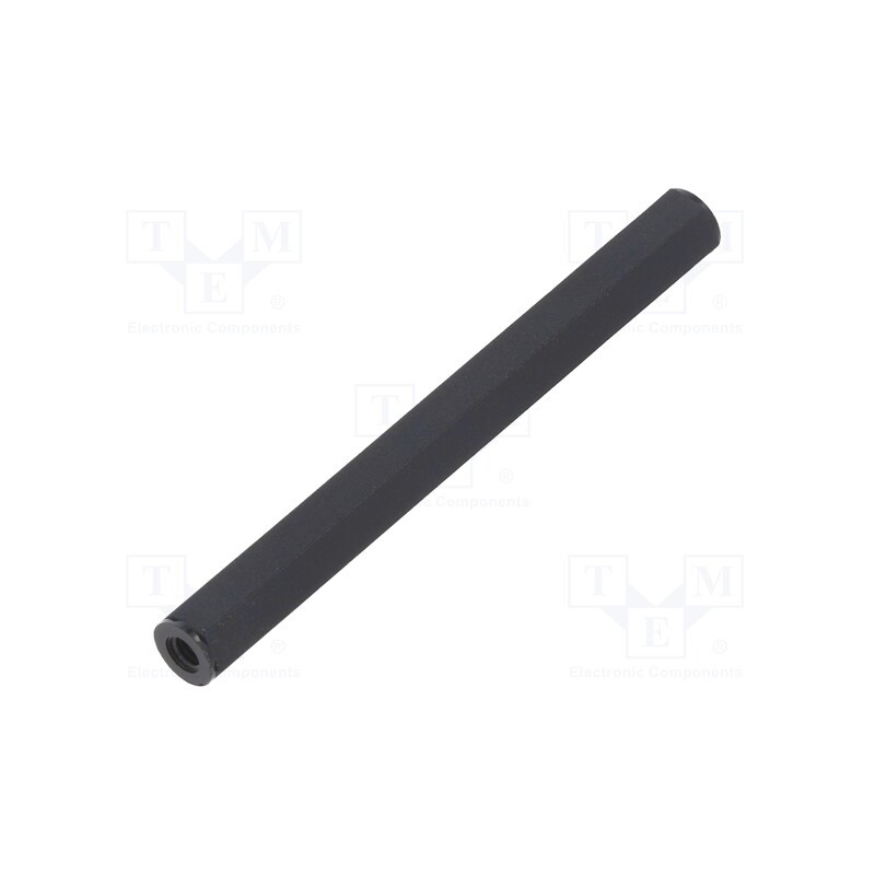 10 pcs x DREMEC - 185X60 - Screwed spacer sleeve, hexagonal, polyamide, M3, L: 60mm, black