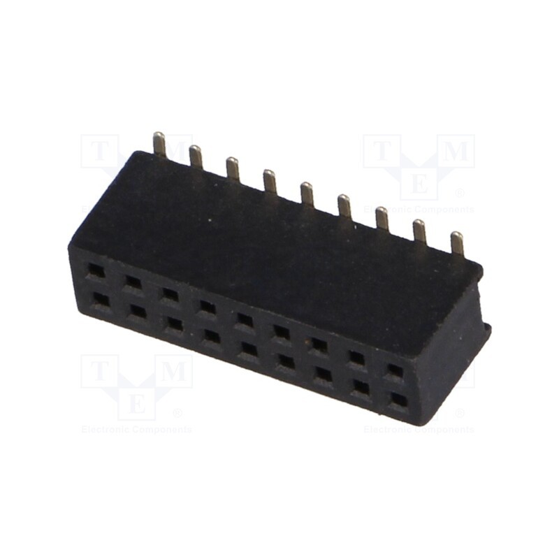 1 pcs x CONNFLY - DS1065-05-2*9S8BS - Socket, pin strips, female, PIN: 18, straight, 1.27mm, SMT, 2x9, 1A