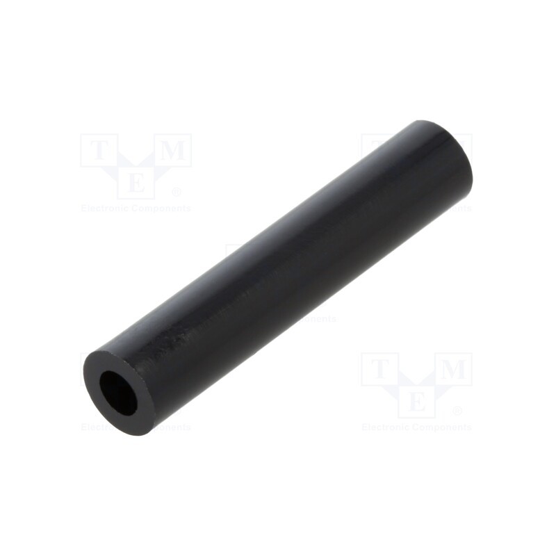 10 pcs x DREMEC - 388/4.2X40 - Spacer sleeve, cylindrical, polyamide, L: 40mm, Øout: 8mm, black