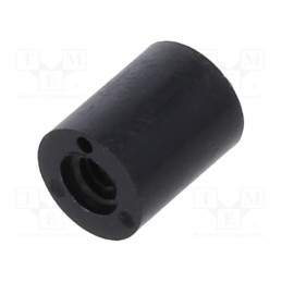 10 pcs x DREMEC - 181RDX05 - Spacer sleeve, cylindrical, polyamide, M2, L: 5mm, Øout: 4mm, black