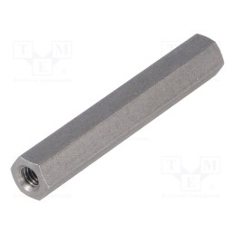 10 pcs x DREMEC - 146X45 - Screwed spacer sleeve, 45mm, Int.thread: M4, hexagonal