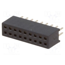 1 pcs x CONNFLY - DS1065-03-2*9S8BV - Socket, pin strips, female, PIN: 18, straight, 1.27mm, THT, 2x9, 1A