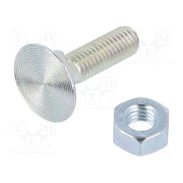 10 pcs x BOSSARD - 1103806 - Screw, with double fins,with flange nut, M8x30, 1.25, Head: flat