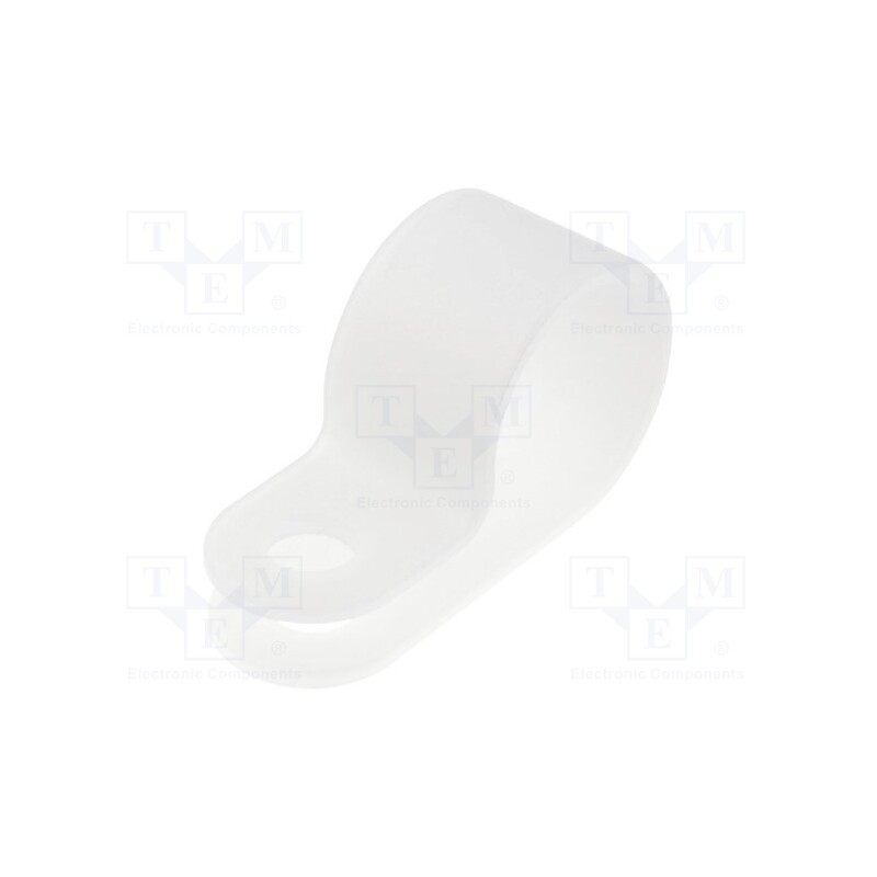 10 pcs x FIX&FASTEN - FIX-CC-31 - Fixing clamp, Cable P-clips, ØBundle : 11.5mm, polyamide, natural