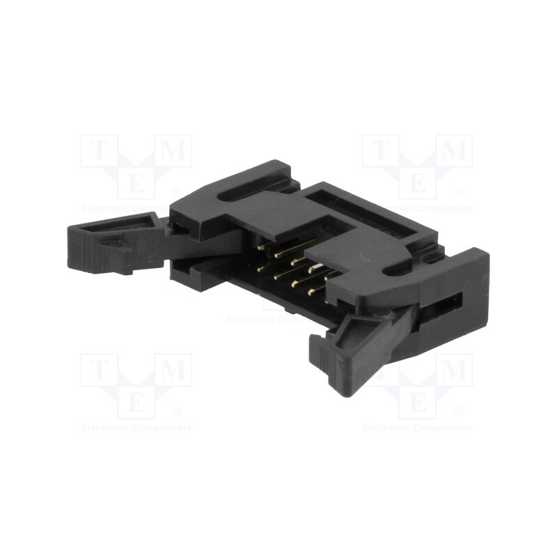 1 pcs x Amphenol Communications Solutions - T816110A1S102CEU - Socket, IDC, male, PIN: 10, straight, with ejector, THT, 2.54mm