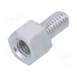 10 pcs x DREMEC - 226X05 - Screwed spacer sleeve, 5mm, Int.thread: M4, Ext.thread: M4, steel