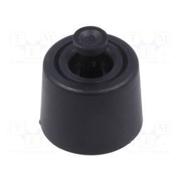 10 pcs x FIX&FASTEN - GF-125 - Quick mounting foot, black, polyetylene, A: 8.1mm, B: 20mm, C: 18mm