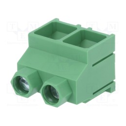 1 pcs x DEGSON ELECTRONICS - DG638-9.52-02P-14-00AH - PCB terminal block, angled 90°, 9.52mm, ways: 2, on PCBs, 4mm2