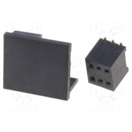 1 pcs x CONNFLY - DS1065-10-2*3S8BS - Socket, pin strips, female, PIN: 6, straight, 1.27mm, SMT, 2x3