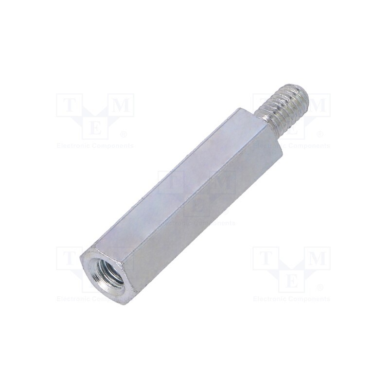 10 pcs x DREMEC - 226X25 - Screwed spacer sleeve, 25mm, Int.thread: M4, Ext.thread: M4, steel