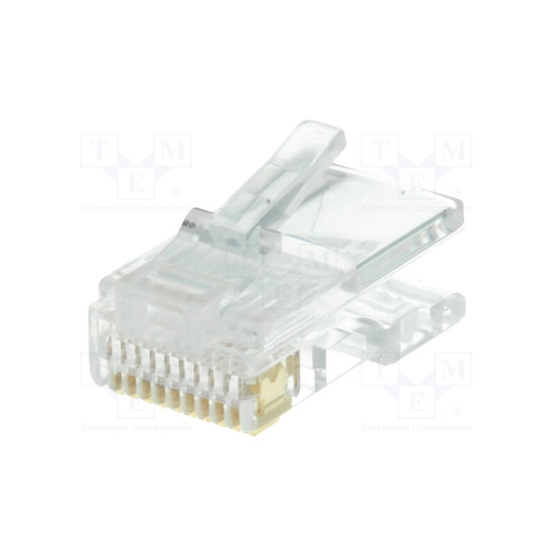 1 pcs x LUMBERG - P 303 - Plug, RJ50, PIN: 10, unshielded, gold-plated, Layout: 10p10c, IDC