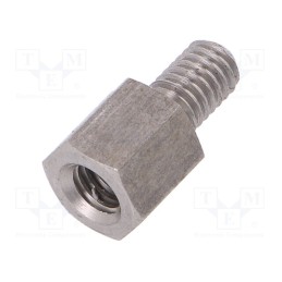 10 pcs x DREMEC - 249X10 - Screwed spacer sleeve, 10mm, Int.thread: M6, Ext.thread: M6