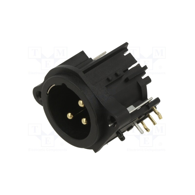 1 pcs x AMPHENOL - AC3MAH2-AU-PRE - PLASTIC PANEL MOUNT PCB 3 PIN