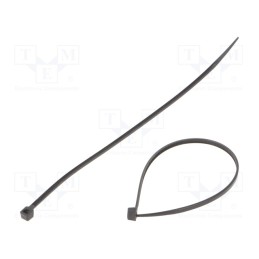 1000 pcs x BM GROUP - BMN1625M - Cable tie, L: 160mm, W: 2.5mm, polyamide, 80N, black, Ømax: 40mm