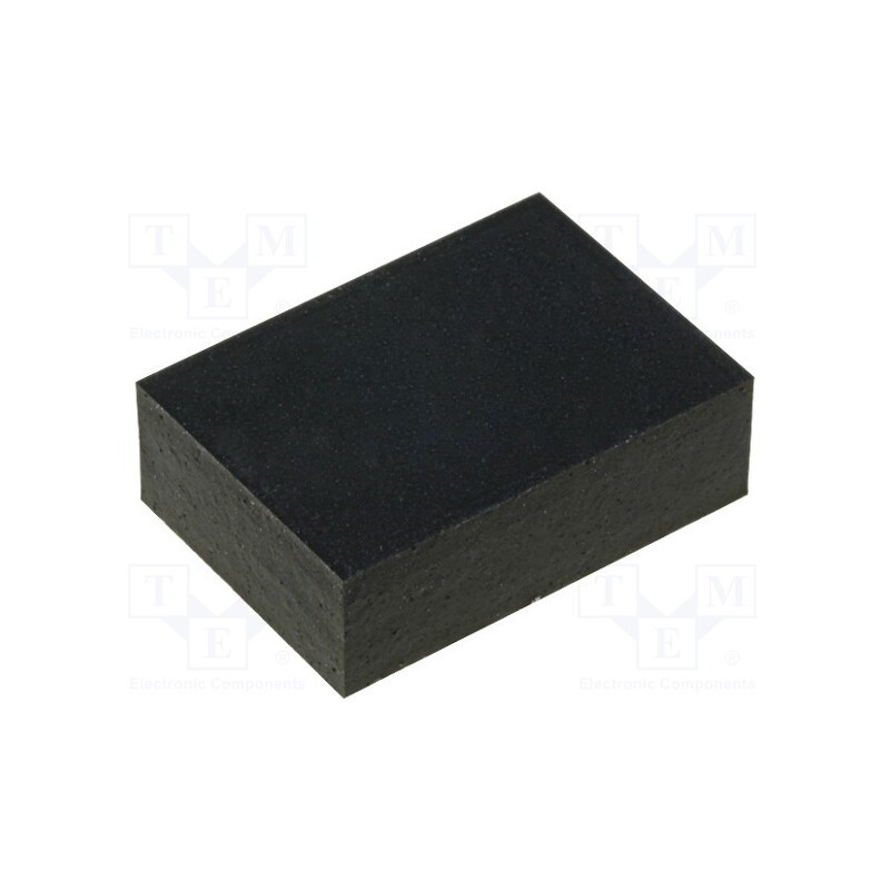 10 pcs x FIX&FASTEN - FIX-SF-201465 - Self-adhesive foot, H: 6.5mm, black, rubber, W: 20mm, L: 14mm